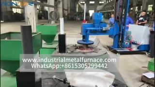 فرن بوتقة الجرافيت مع موقد الحبيبات الخشبية - صفر تلوث، وانبعاثات منخفضة