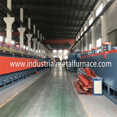 جودة  960kw Natural Gas Chain Type Mesh Belt Furnace 55Cr3 1500 X 14000 X 200mm مصنع