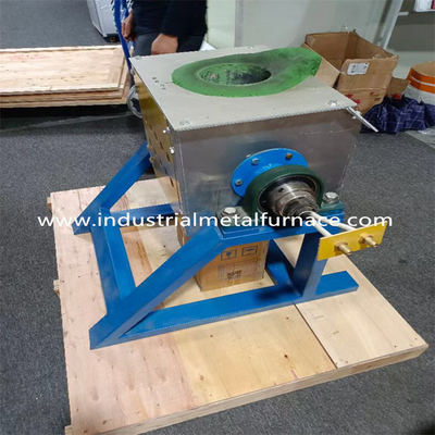 شراء 25KW 5KG فرن إمالة الحث المعدني بوتقة نوع 2000 درجة فرن صهر الفولاذ المقاوم للصدأ online manufacture