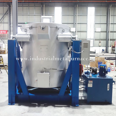 شراء 800kg High-Efficiency Natural Gas Industrial Aluminum Melting Furnace with Hydraulic System and 850°C Capacity online manufacture