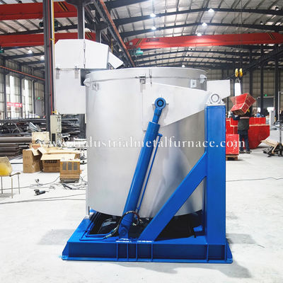 شراء Hydraulic Tilting Design 500KG ZINC Natural Gas Tilting Zinc Melting Furnace online manufacture