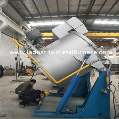 شراء 500kg Gas Fired Copper Metal Melting Furnace Hydraulic Tilting Type online manufacture