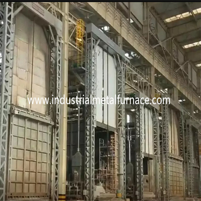 فرن قاع السيارة الصناعي الذي يعمل بالغاز ، فرن موقد Bogie 7200 × 2200 × 1800 مم