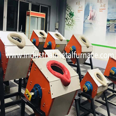 10KG إمالة نوع الصلب فرن الصهر سخان التعريفي ذوبان المعادن 35KW